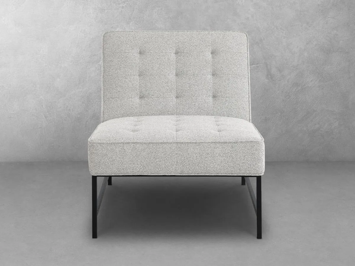 Astor Tufted Fabric Chair - Ivory