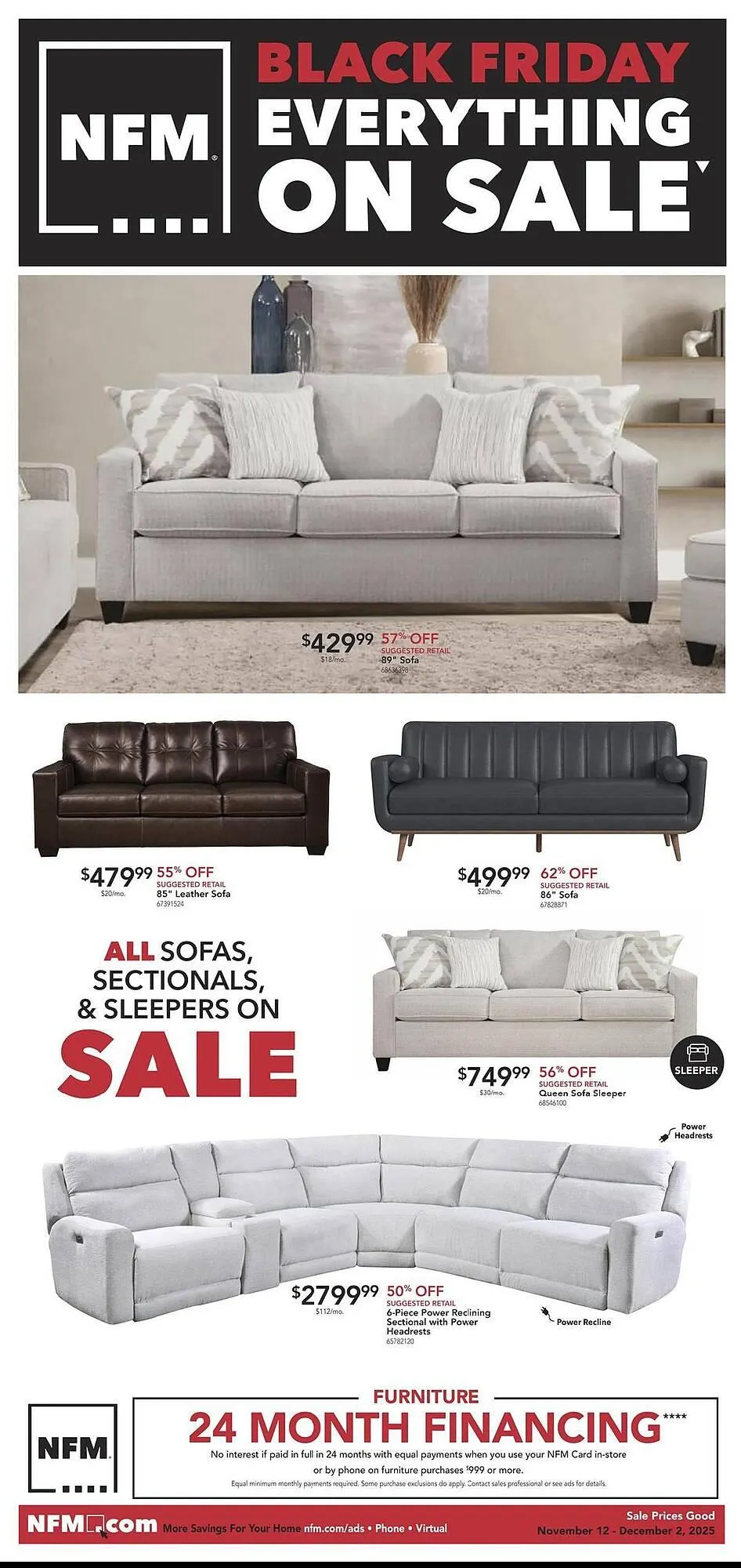 Weekly ad Nebraska Furniture Mart weekly ad from November 12 to December 2 2025 - Page 1