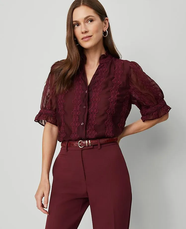 Ruffle Collar Shirt