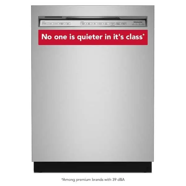 24 in. PrintShield Stainless Steel Front Control Tall Tub Dishwasher with Stainless Steel Tub, 39 DBA