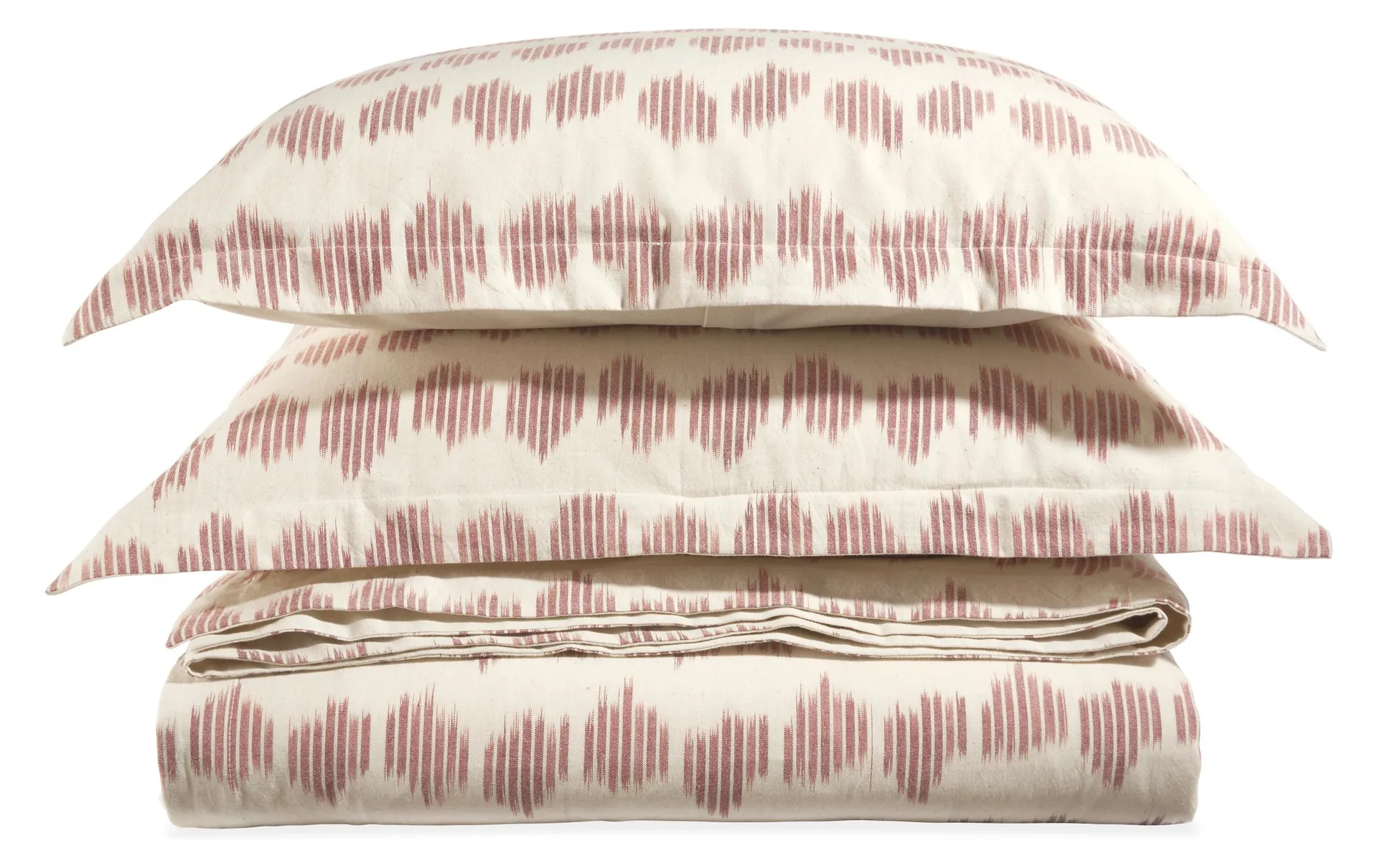 Nija King Duvet Set in Brick/Natural