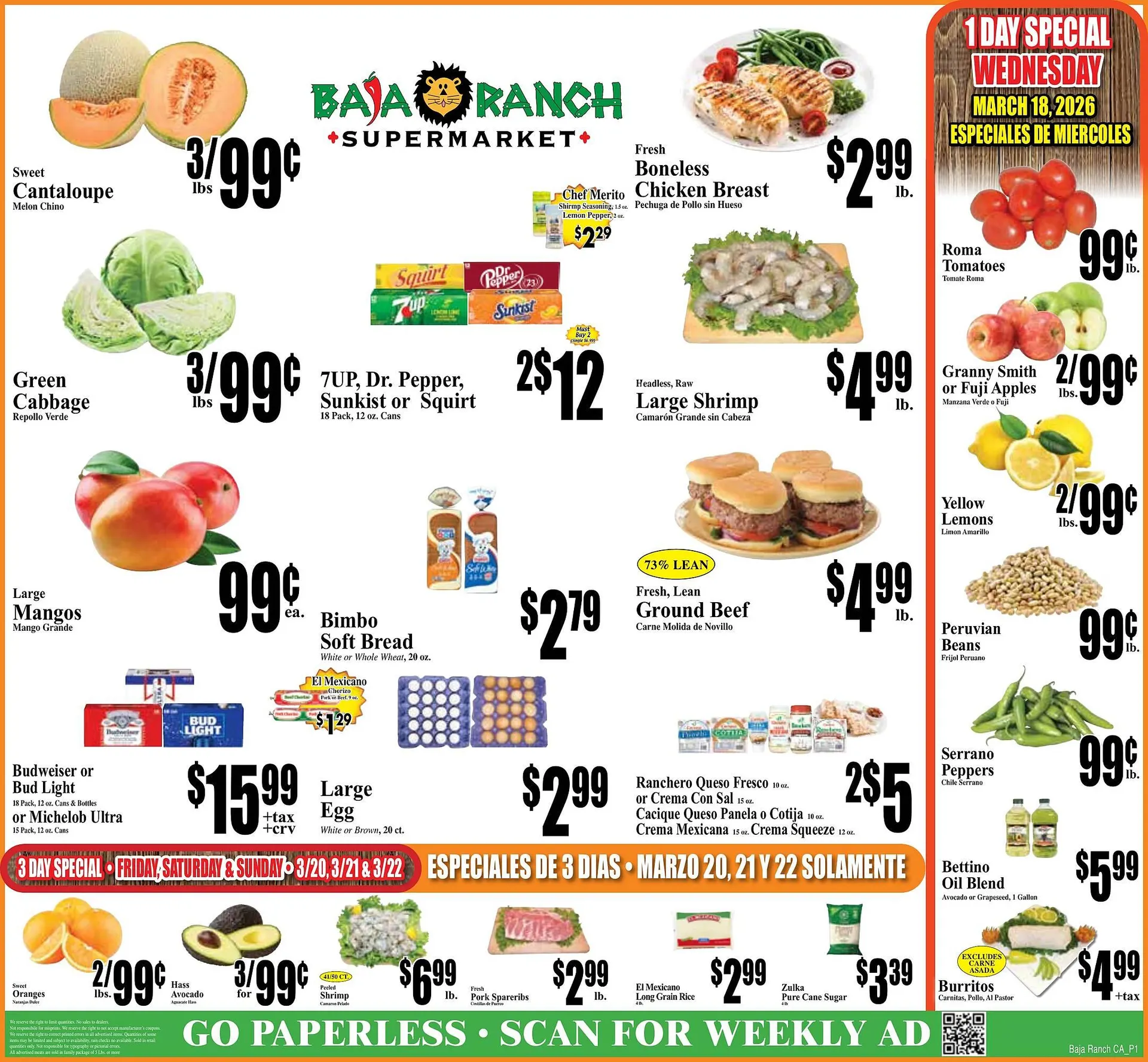 Weekly ad Baja Ranch weekly ad from March 18 to March 24 2026 - Page 1