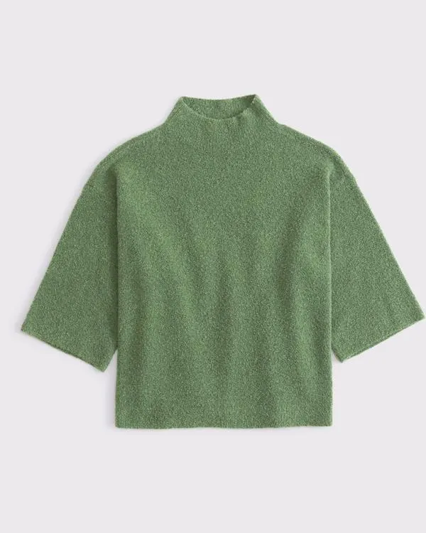 Boucle Mockneck Sweater Tee