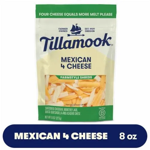 Tillamook® Mexican 4 Cheese Shredded Cheese Farmstyle