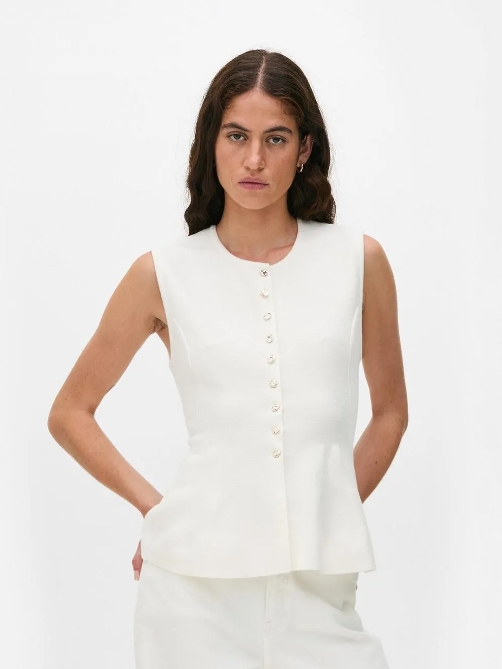 The Edit Peplum Waistcoat