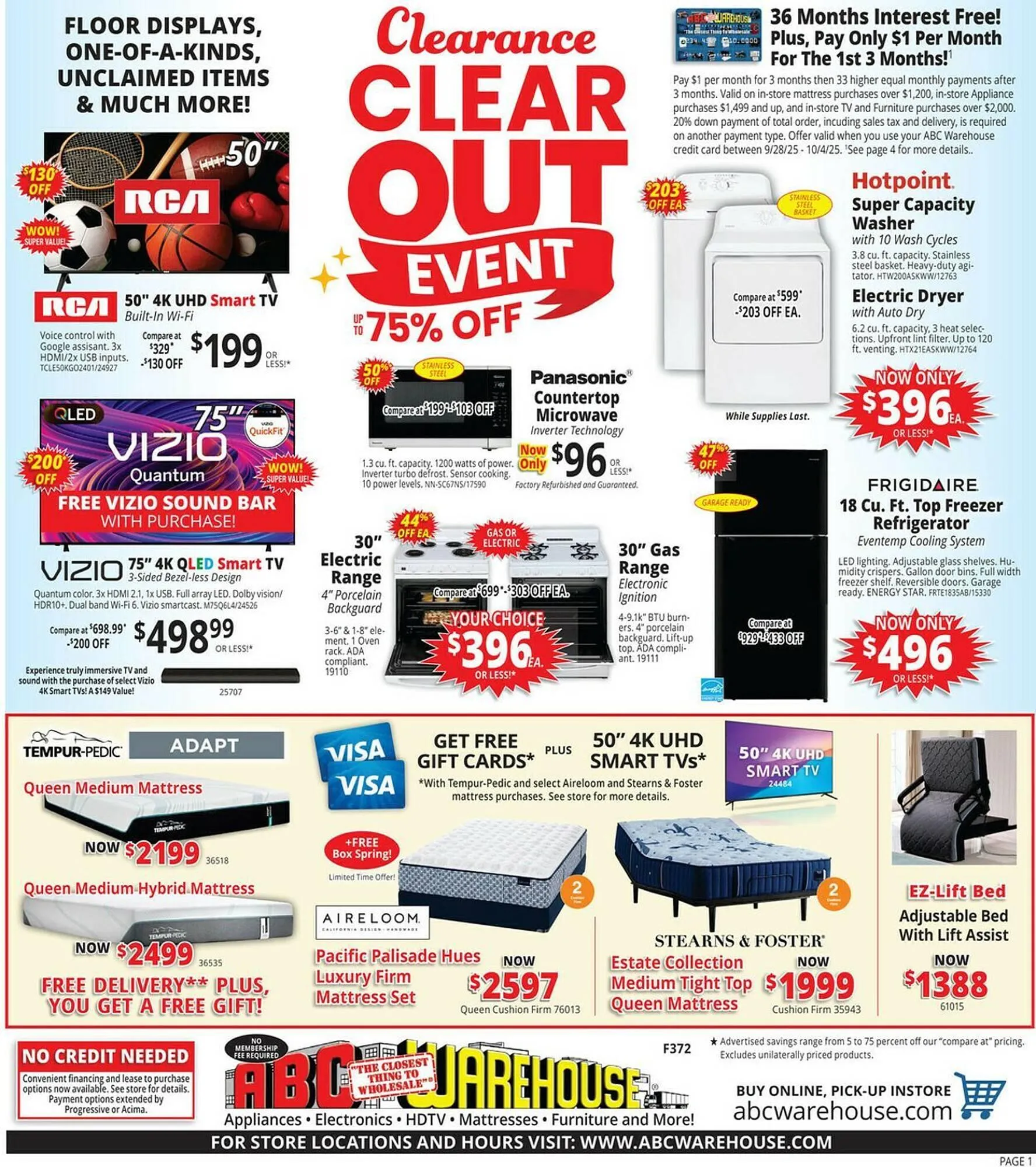 Weekly ad ABC Warehouse weekly ad from September 28 to October 4 2025 - Page 1