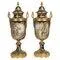 Vases in Enameled and Gilt Porcelain, Set of 2
