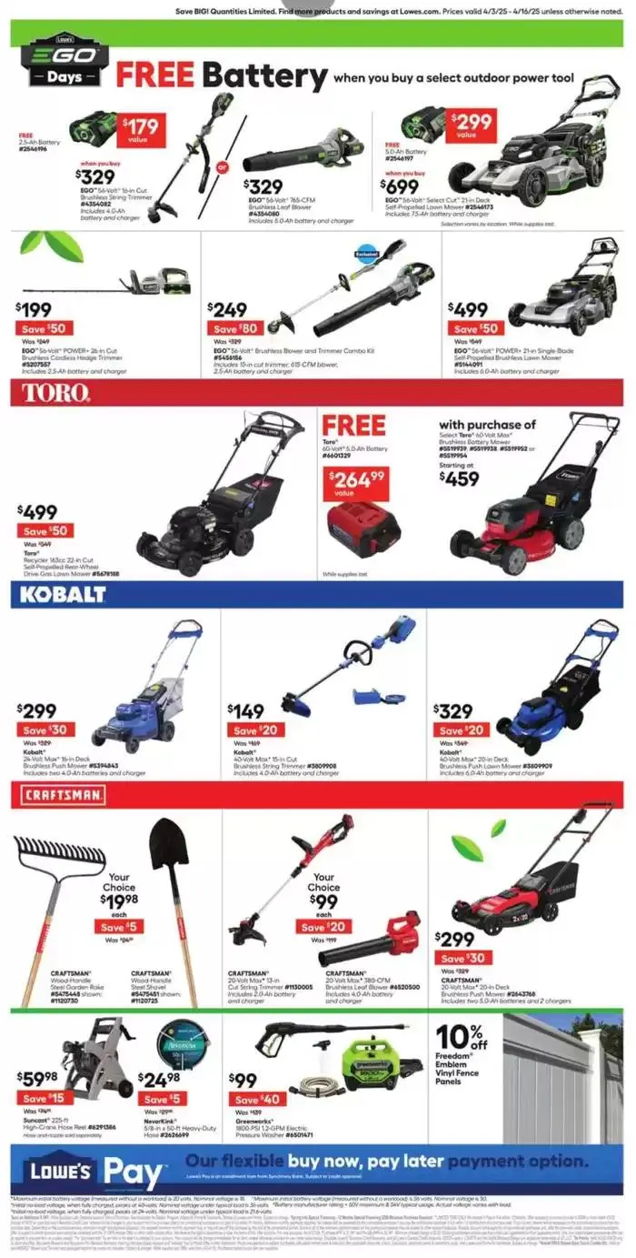 Weekly ad Weekly Ads Lowe's from April 3 to April 16 2025 - Page 3