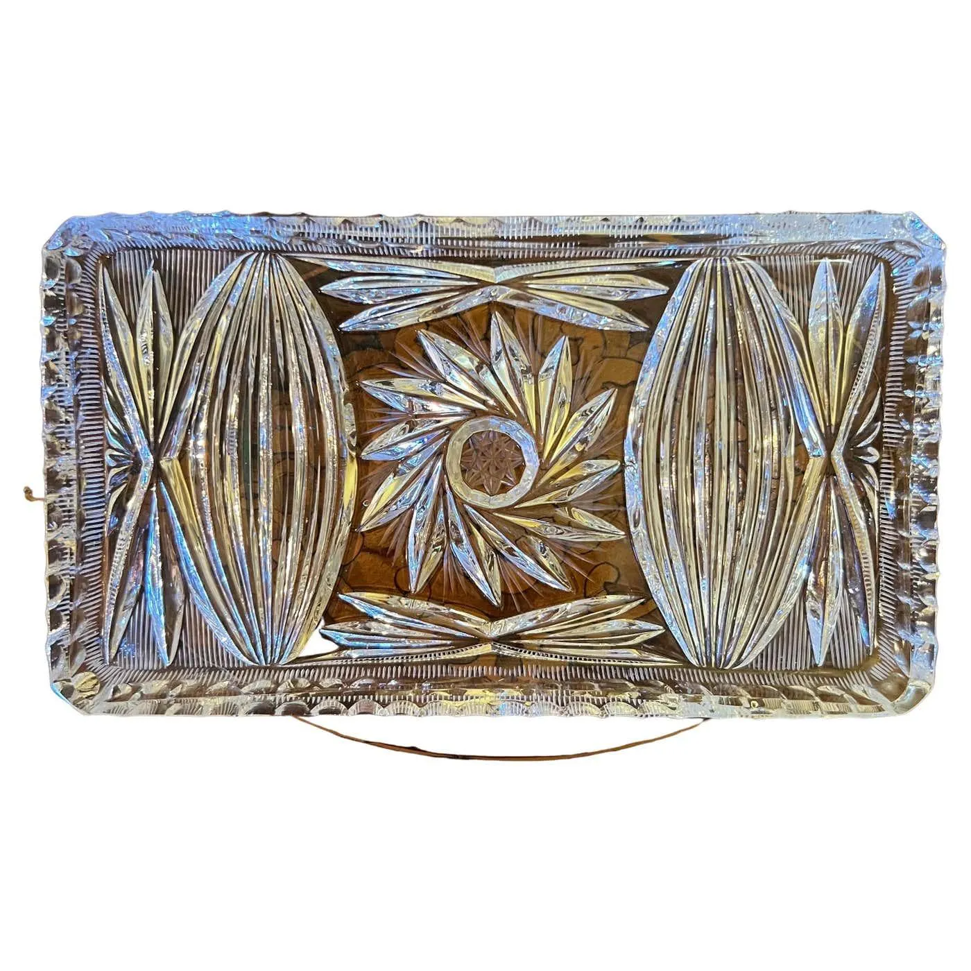 Vintage Crystal Cut Tray