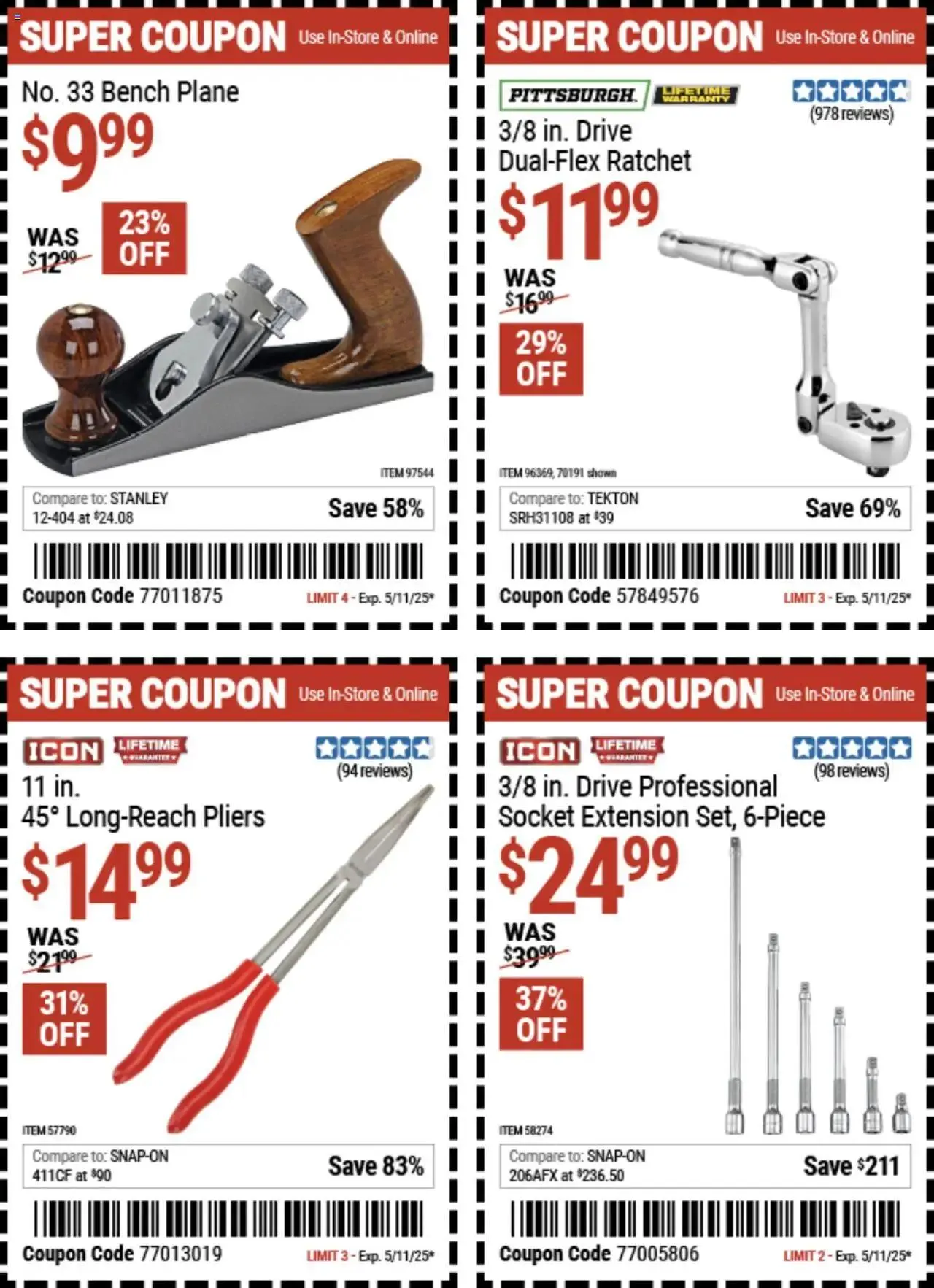 Weekly ad Harbor Freight Weekly Ad from April 28 to May 11 2025 - Page 1
