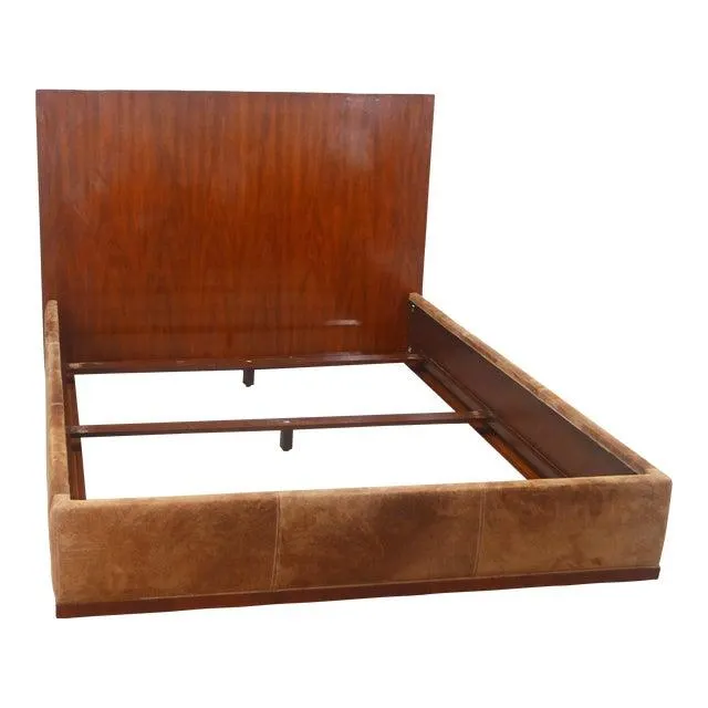 Ralph Lauren Mahogany Suede Queen Bed