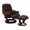 Set of Reno Leather Recliner Chair with Ottoman from Stressless