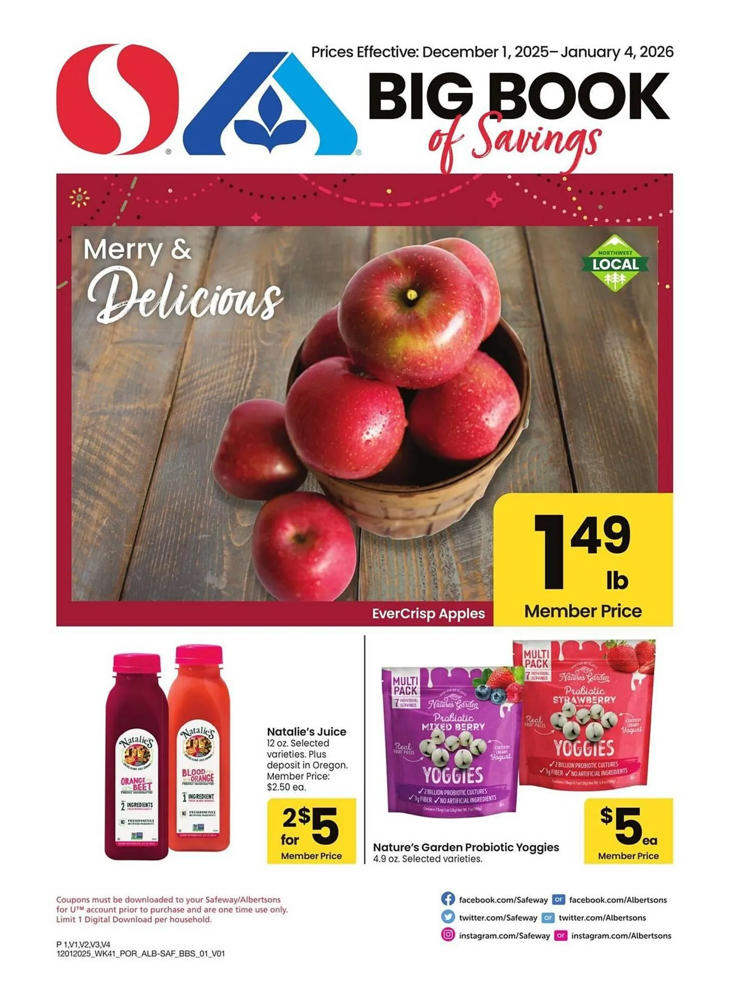 Weekly ad Albertsons weekly ad from December 1 to January 4 2026 - Page 1