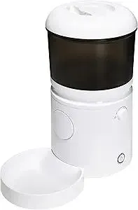 Product Summary: Amazon Basics Automatic Feeder for Cats and Dogs with Speed & Portion Control, 4L Capacity, White