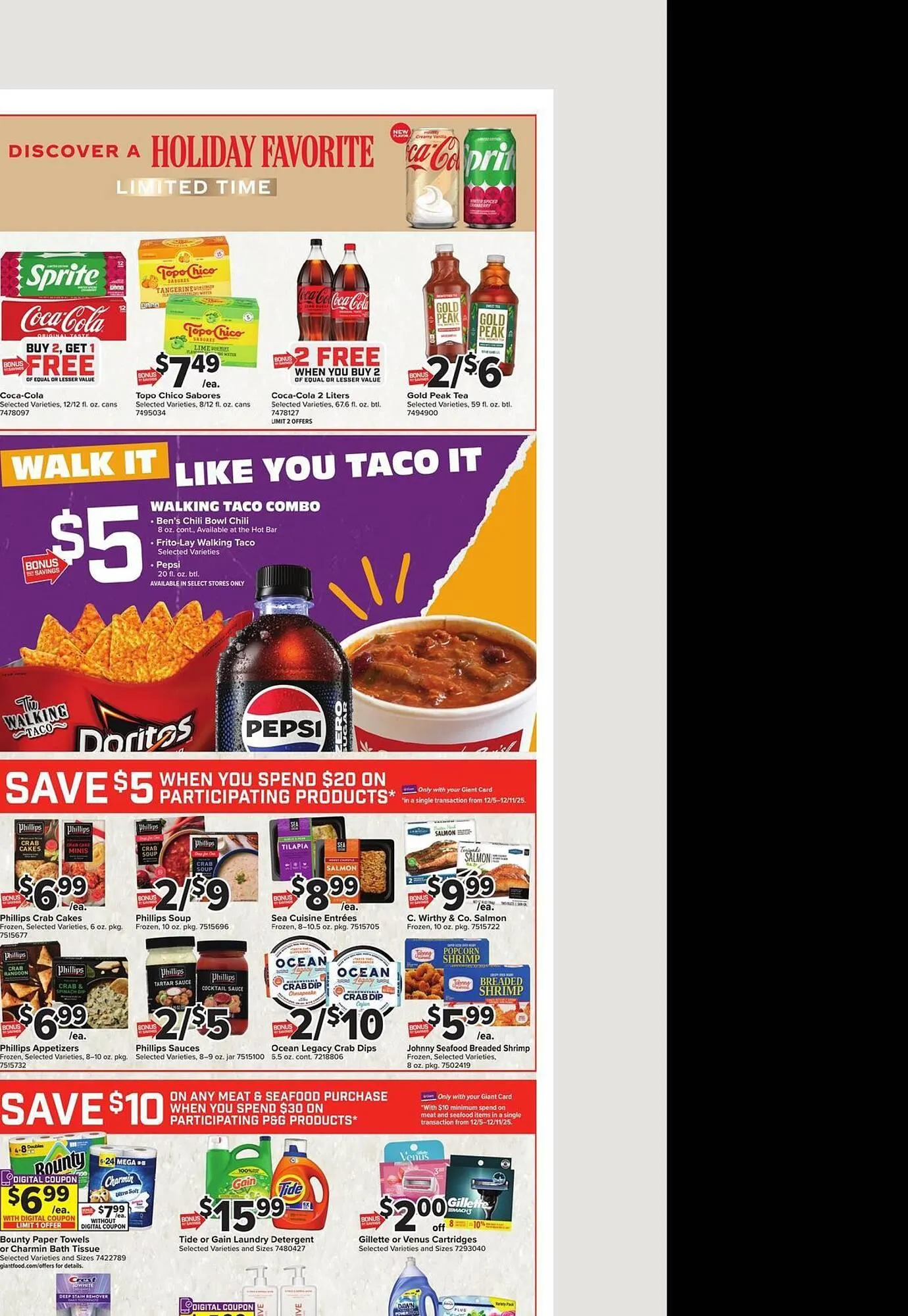 Weekly promotion Giant Food weekly ad spanning from December 5 to December 11 2025 - Page 8 for Catalogue 365
