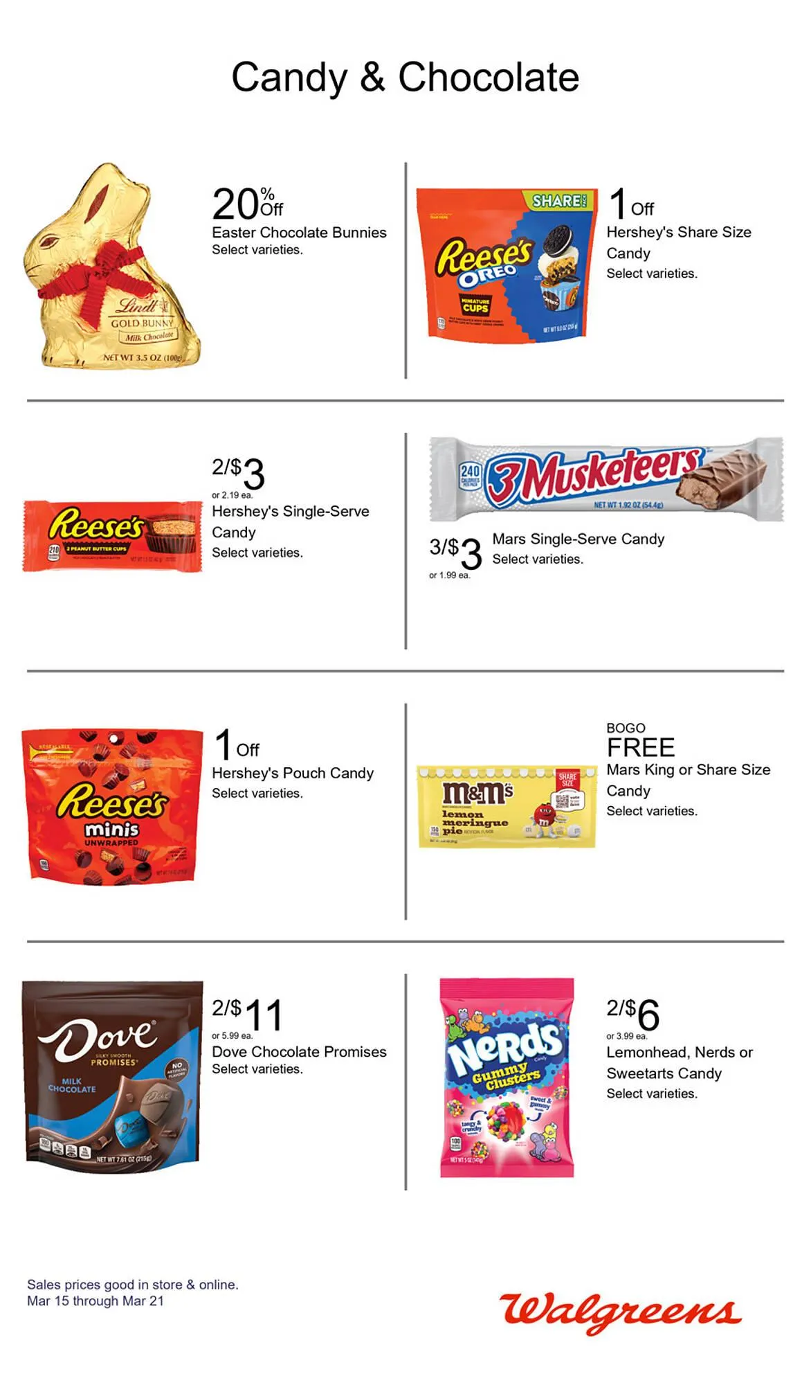 Weekly promotion Walgreens weekly ad spanning from March 15 to March 21 2026 - Page 50 for Catalogue 365