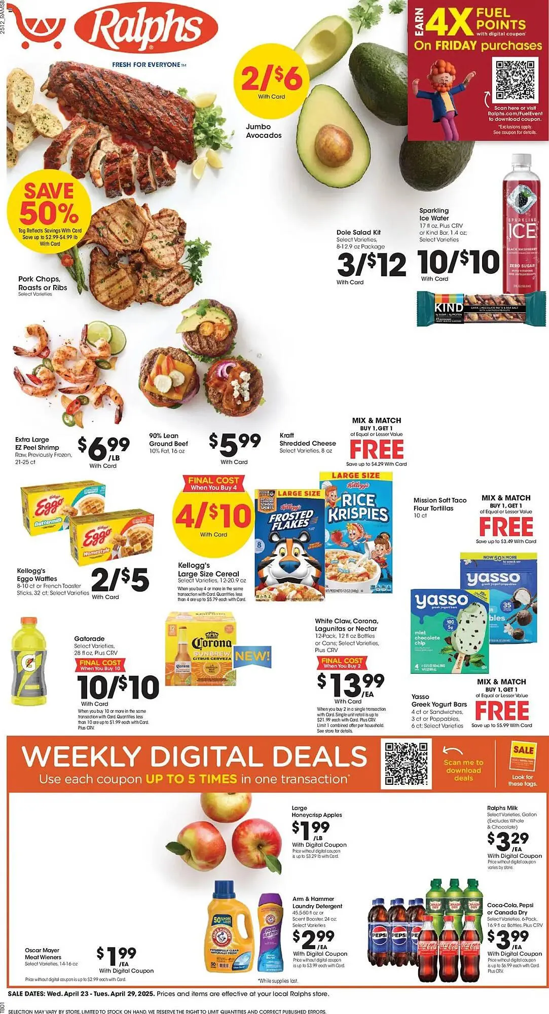 Weekly ad Ralphs Weekly Ad from April 23 to April 29 2025 - Page 1