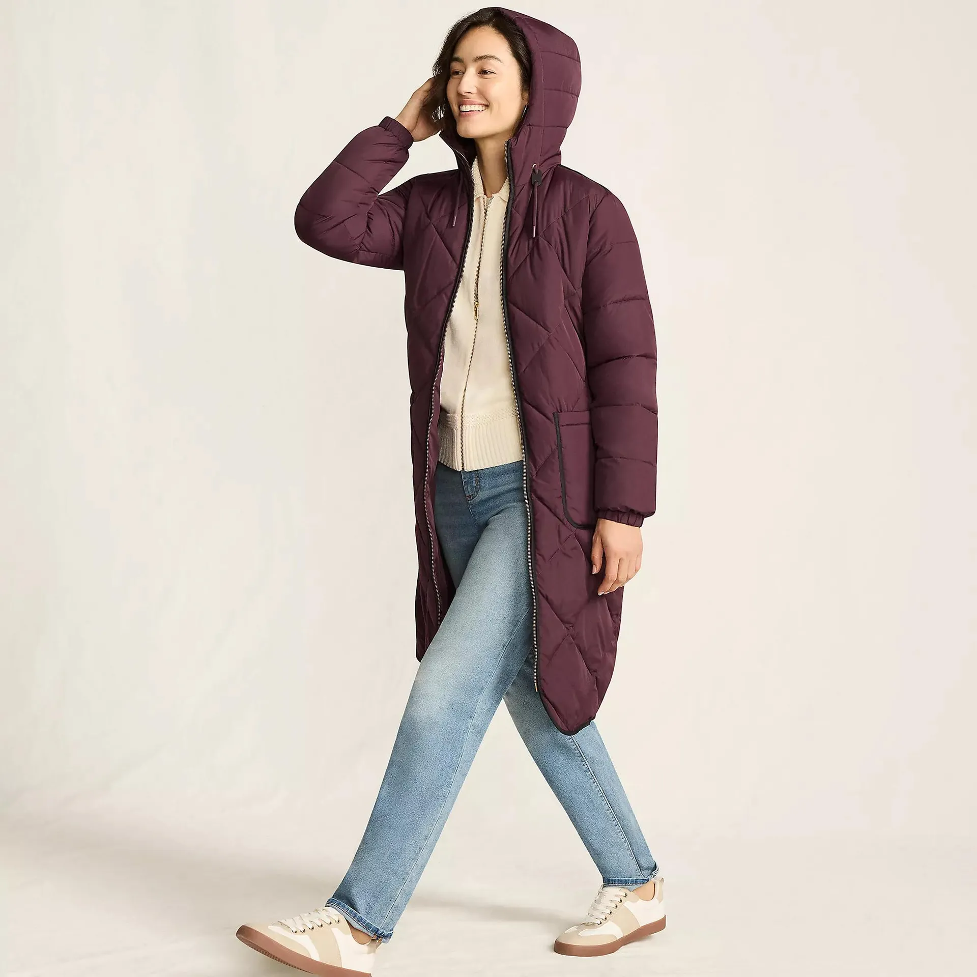 Women's FeatherFree Insulated Diamond Quilted Maxi Coat