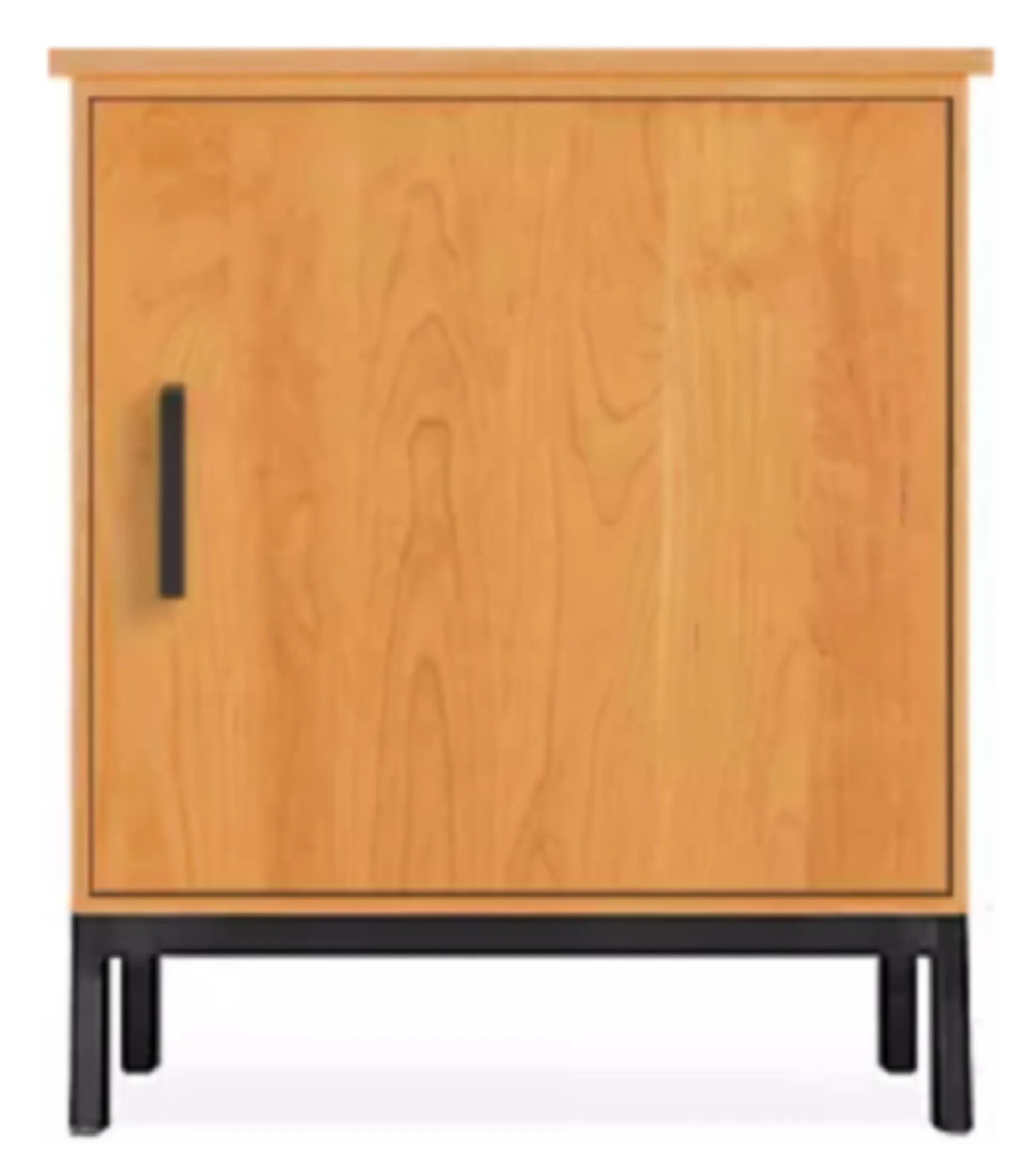 Linear 21w 25d 27h Cabinet in Cherry with Natural Steel