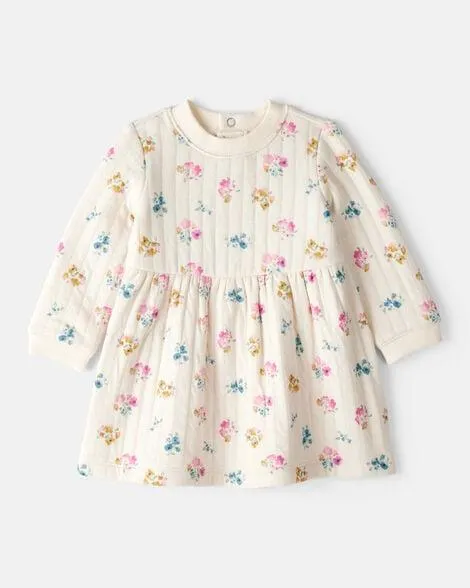 Baby Girl Floral Dress - Ivory