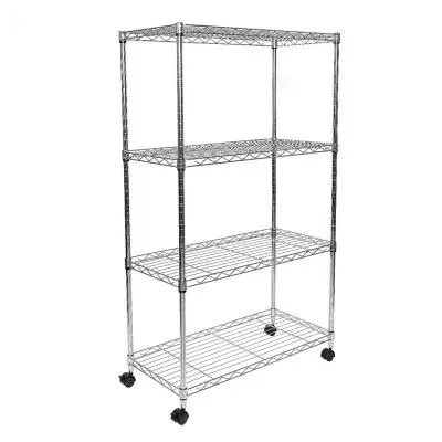 Seville Classics 4-Tier Steel Shelving, 30" x 14" x 49.5" H