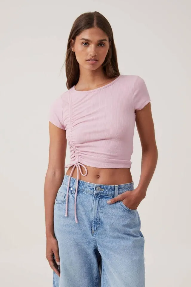 Marli Rouched Front Short Sleeve Top