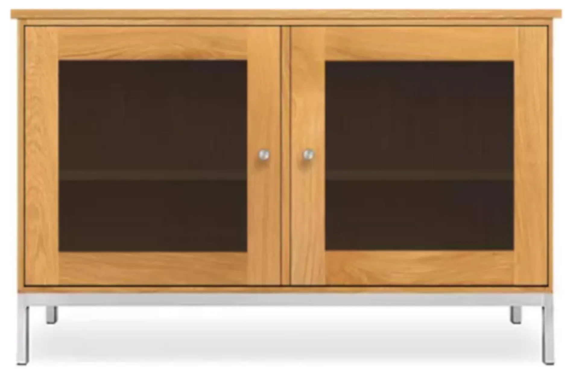 Linear 40w 25d 27h Cabinet in White Oak with Stainless Steel