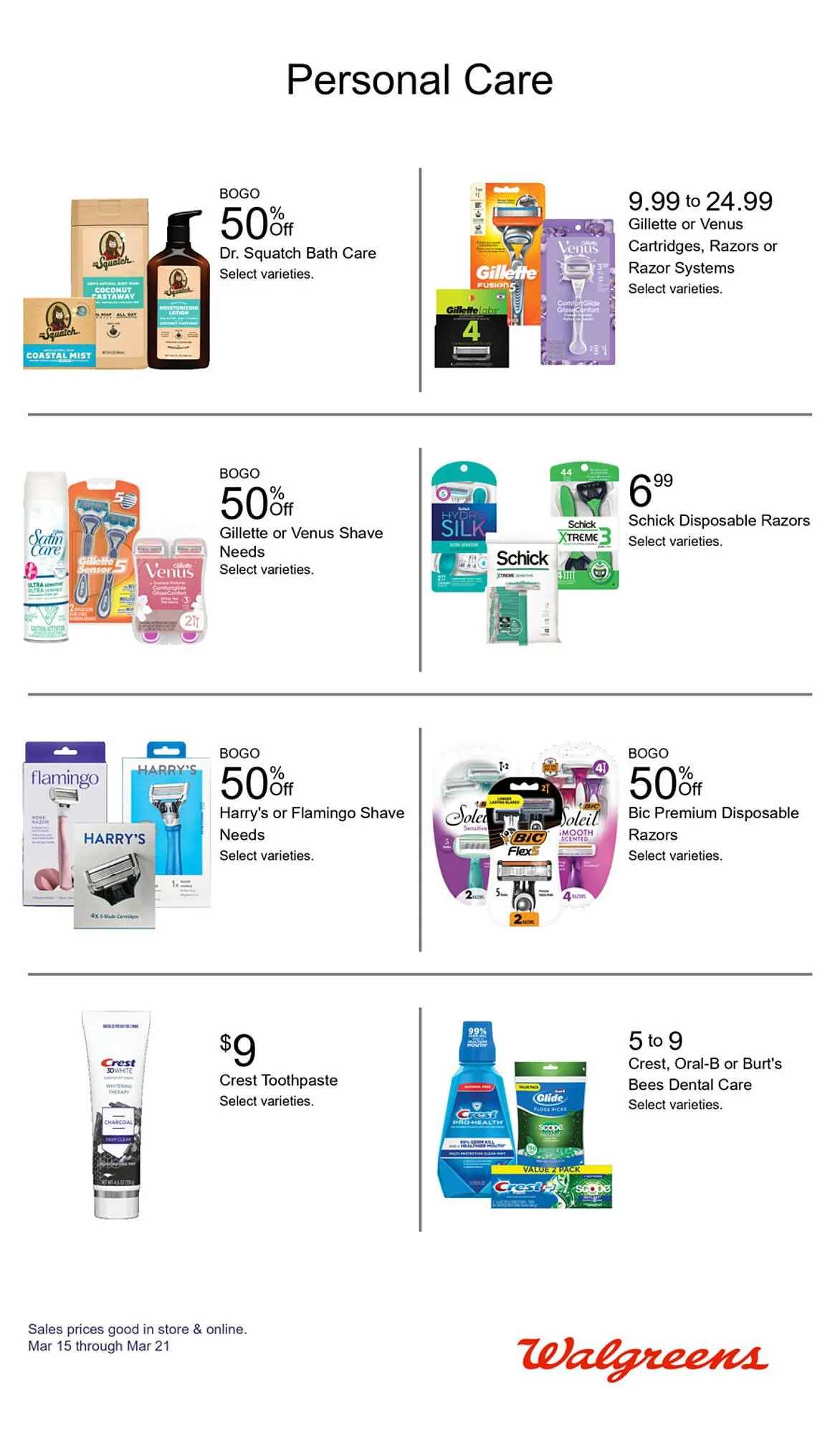 Weekly promotion Walgreens weekly ad spanning from March 15 to March 21 2026 - Page 22 for Catalogue 365