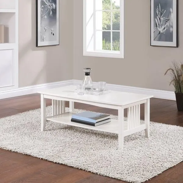 Porch & Den Clifton Mission Medium Oak Finish Coffee Table