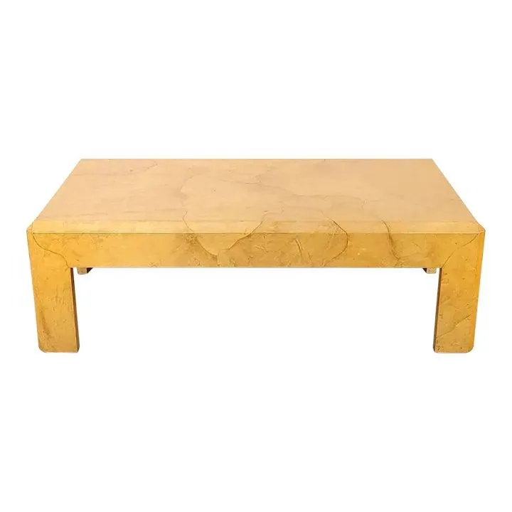 Vintage French Parchment Coffee Table, Circa 1930