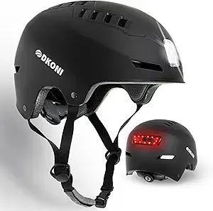 Bike Helmet with LED Lights Bicycle Helmets Commuter Cycling Helmet USB Rechargeable Front & Back LED Light Helmet for Adult Men Women