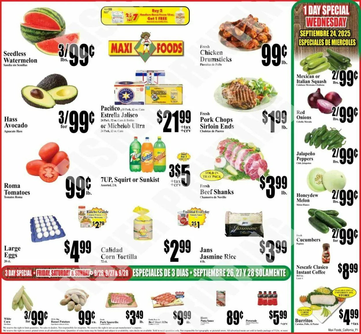 Weekly ad Maxi Foods Current weekly ad from September 24 to September 30 2025 - Page 1