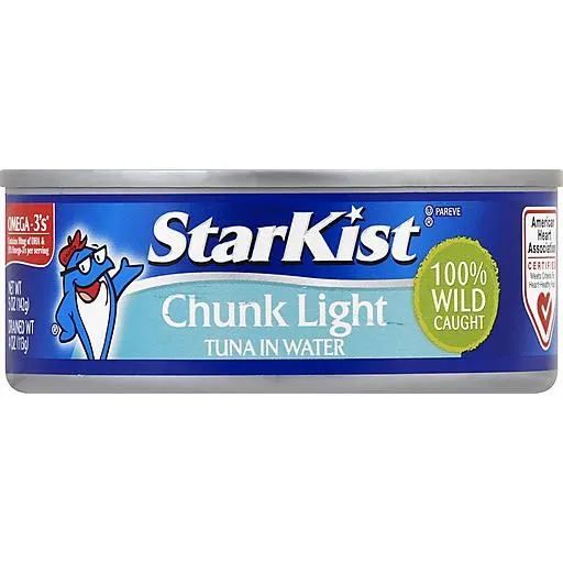 Star Kist Tuna, In Water, Chunk Light 5 oz