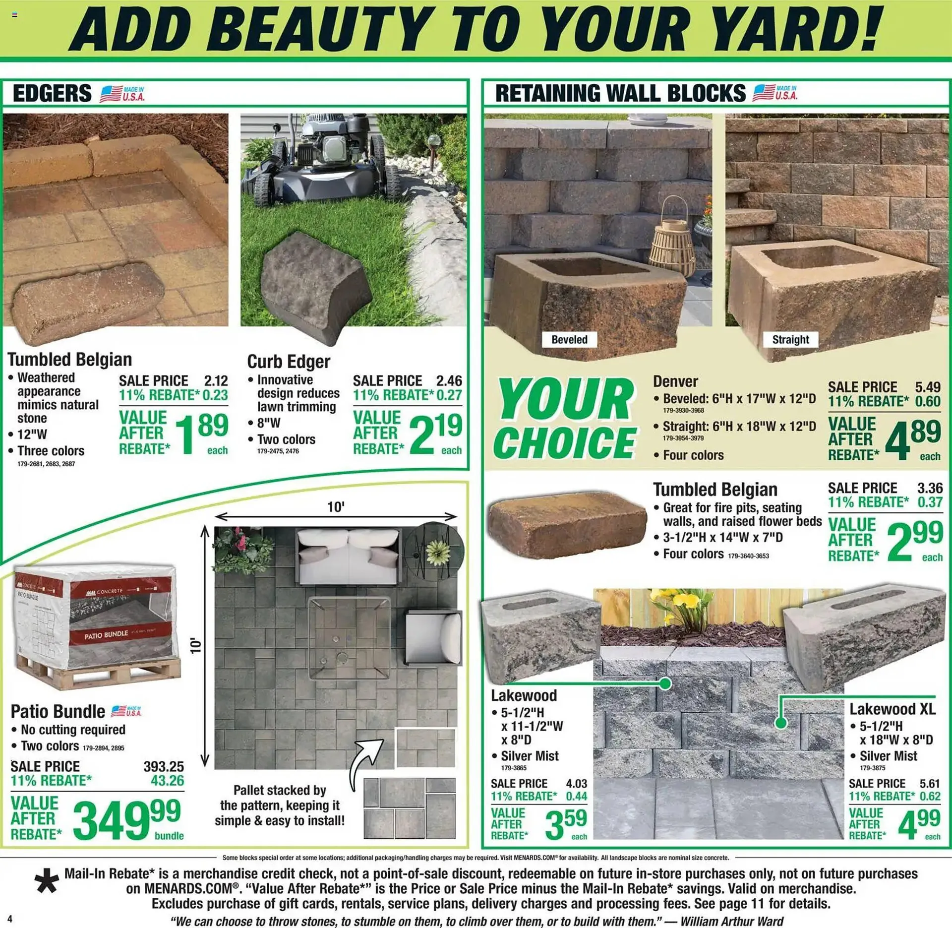 Weekly promotion Menards weekly ad spanning from April 8 to April 14 2026 - Page 6 for Catalogue 365