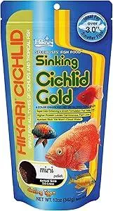 Hikari 12-Ounce Sinking Cichlid Gold Pellets for Pets, Mini