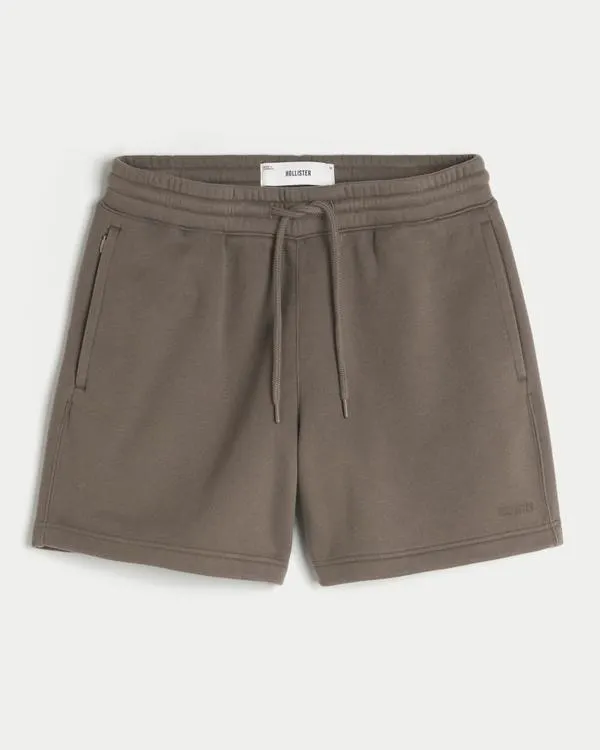 Mid-Thigh Loose Fleece Shorts
