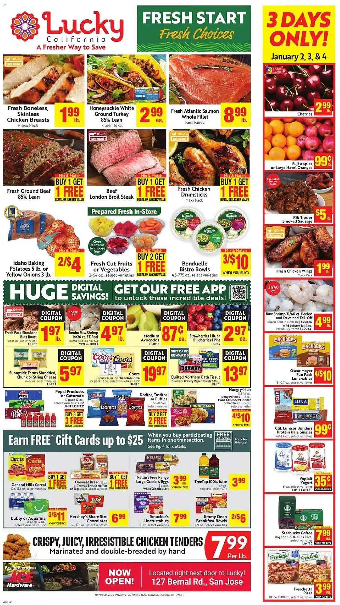 Weekly ad Lucky Supermarkets weekly ad from January 2 to January 6 2026 - Page 1