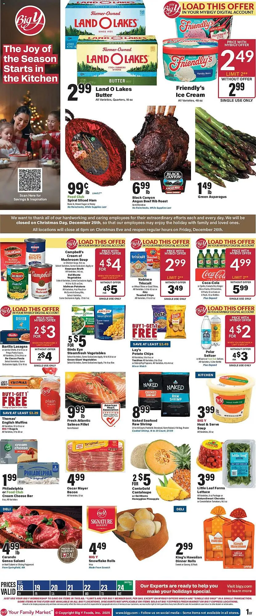 Weekly ad Big Y flyer from December 18 to December 25 2025 - Page 1
