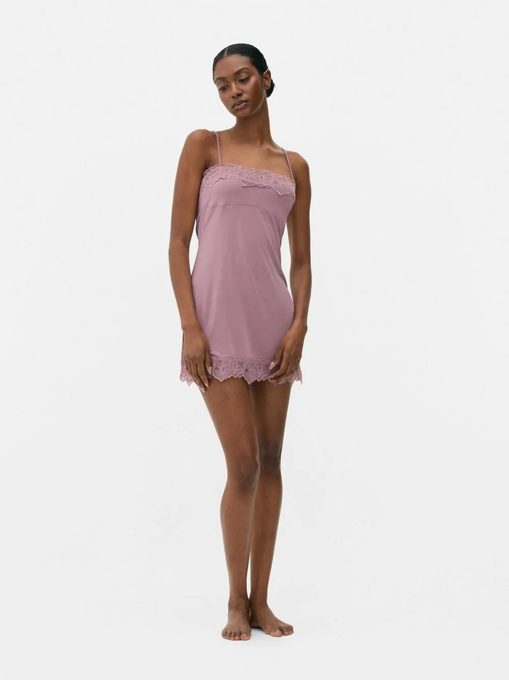 Lace Detail Mini Chemise