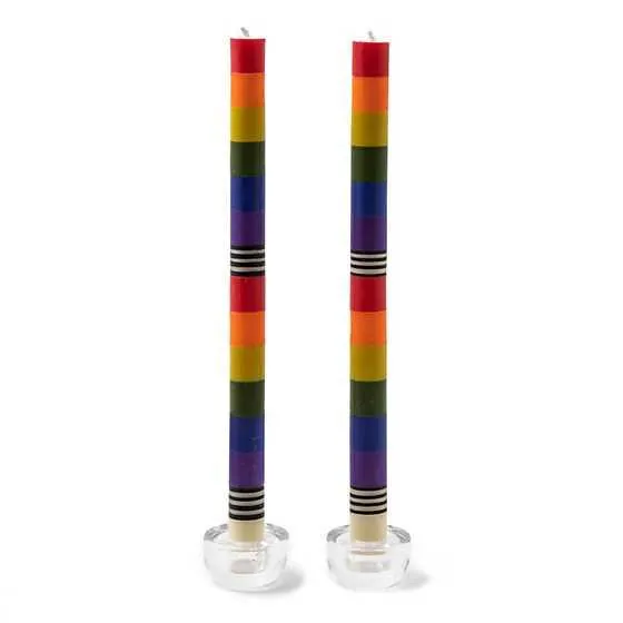 Rainbow Dinner Candles, Set of 2