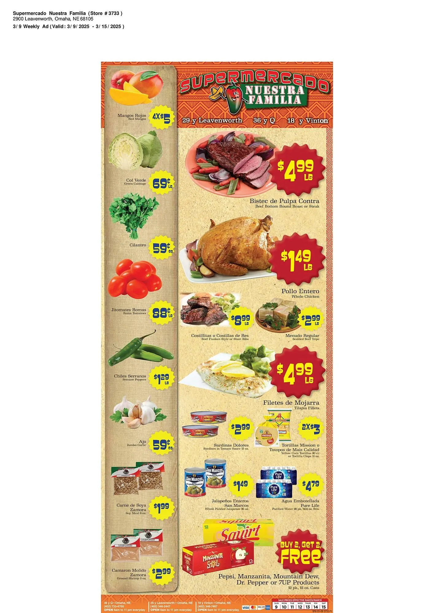 Supermercado Nuestra Familia Weekly Ad - 1