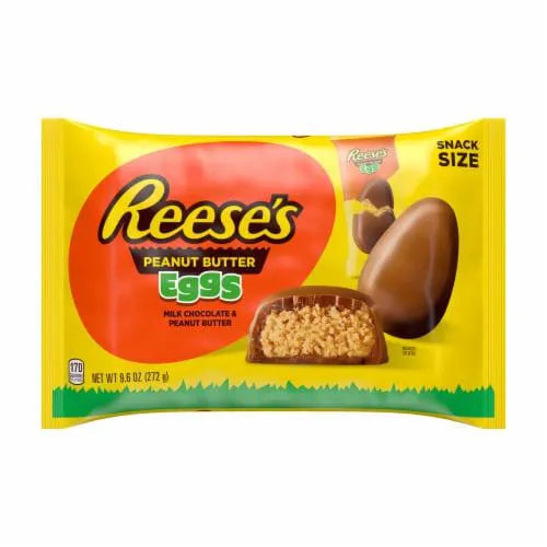 REESE'S Milk Chocolate and Peanut Butter Eggs Easter Candy Bag