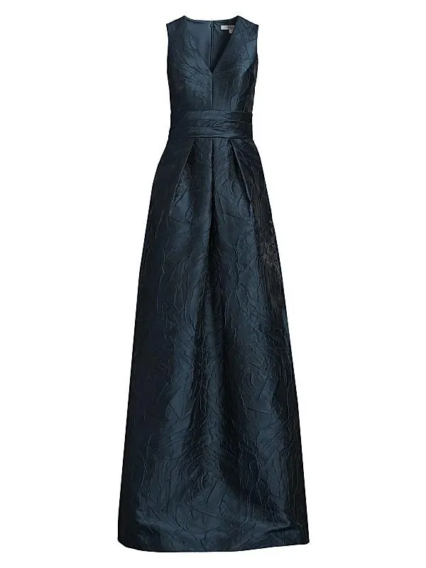 Mariah Jacquard Textured Gown