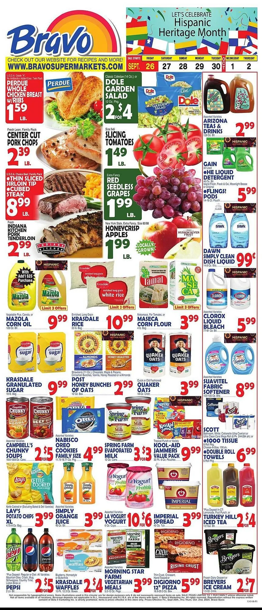 Weekly ad Bravo Supermarkets weekly ad from September 26 to October 2 2025 - Page 1