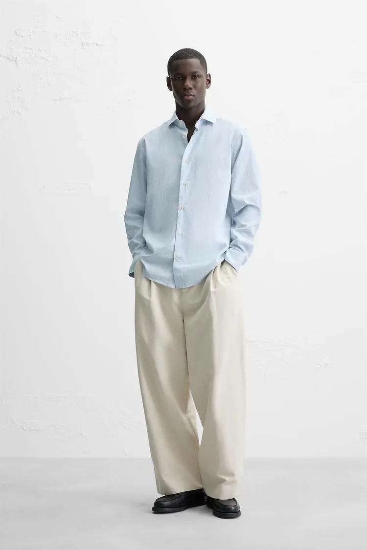 TEXTURED STRIPED SHIRT