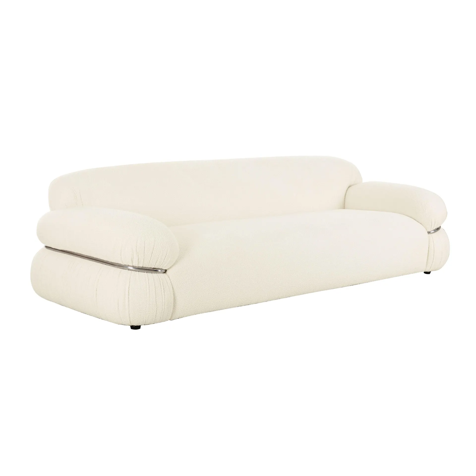 Leyla 98" Cream Boucle Sofa