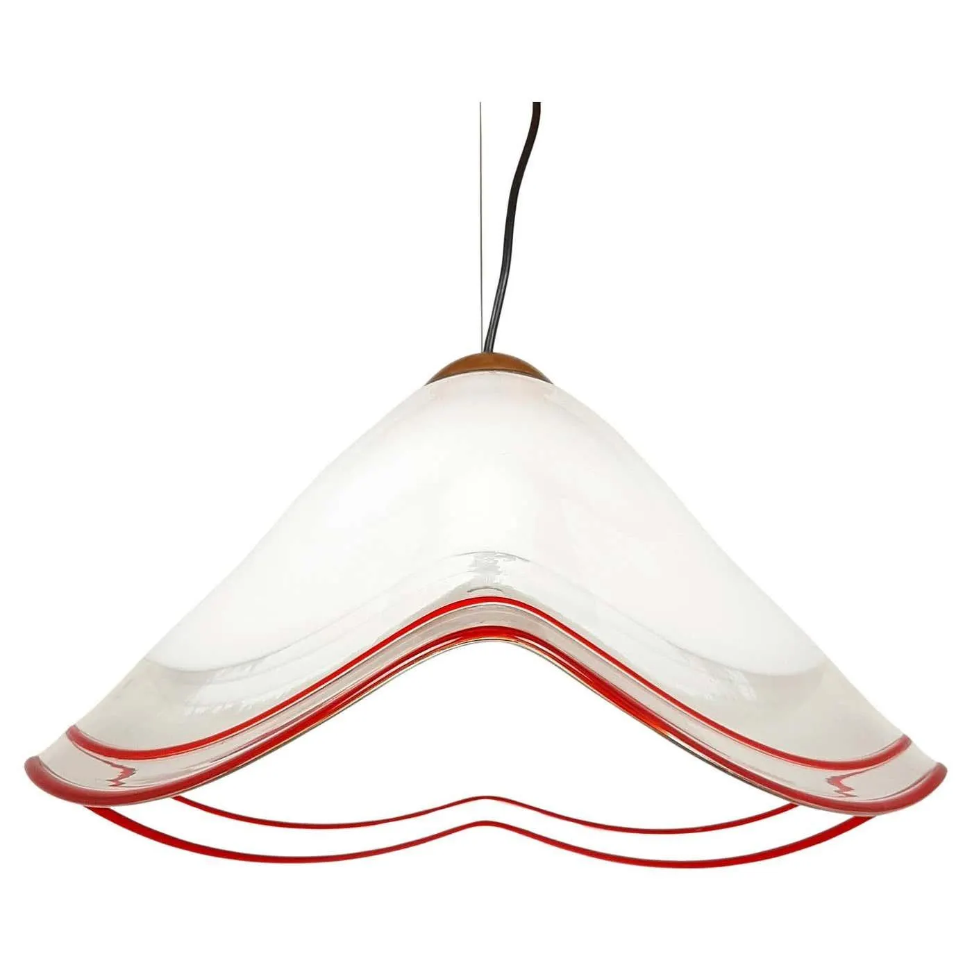 Original murano glass pendant lamp by Renato Toso for Leucos, Italy 1970s