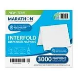 Marathon Interfold 1-Ply White Dispenser Napkins 12 pks., 250 napkins/pk.