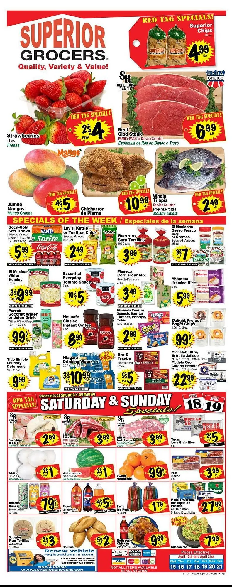 Weekly ad Superior Grocers weekly ad from April 15 to April 21 2026 - Page 1