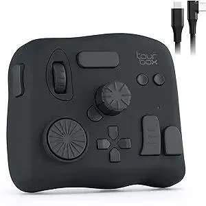 TourBox NEO - Custom Controller for Photo Video Editing, Color Grading, Illustration, MacOS/Windows, Photoshop Lightroom Davinci Resolve After Effects Premiere Final Cut Pro Programmable Keyboard